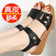 Gebrochener roter Schnecke echtes Leder -Rindfleisch -Sehnen -Sock -Sandalen für Frauen Sommer Soft Sohle 2024 Vielseitige Modmutterschuhe flacher Sohle Beige [Super weiche Rindfleisch -Sehnen -Sohle] 37