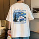 Zhiwei Doraemon pure cotton short-sleeved T-shirt for men in summer Tinker Bell new heavyweight loose dolom cat half-sleeved trendy top T688 sky blue M [recommended 90-120Jin [Jin equals 0.5 kg]]