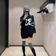Ayanting Eagle Maternity Suit Autumn and Winter New Korean Style Sweater Digital Sweater Digital Knitt All-Match Loose Sweater de maternidad de gran tamaño 7374 Top [Single] XXL [140-170Jin [Jin iguala 0.5 kg]]]