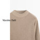 
Massimo Dutti discount upgrade 2025 men's casual simple style turtleneck sweater pullover knit sweater 00927390 Taupe M (2)