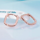 Yadige 18k gold earrings 2024 new rose square earrings for women fashion new yellow earrings geometric rose gold-1 pair