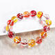 SHIMAO Level Natural Fire Natural Phoenix Feather Fantasma Fantasma Bovino Bovino Rojo Rose Rojo Koi Flor Pulsera Temperamento de pareja 1105 Koi Gum Flower 11.2 mm