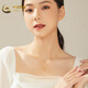 
China Gold (CHINA GOLD) Gold Necklace Women's Football Gold Mobius Pendant Set Chain Send Girlfriend Wife Mom's Birthday Valentine's Day Gift Pendant About 1.35g + S925 Chain + Rose Gift Box