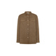 MEIYANG Makino Shirt Amber Streamer Mist Suede Lapel Button-Down Shirt Loose Fashionable Winter New Style Camel M