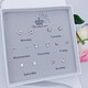 Yingtang Lao Phoenix Gold Store Model One Week 9999 Sterling Silver Earrings Gift Box Set AB Style Asymmetric Seven Days Earrings Girls Birthday 15 Lao Fengxiang Same Style