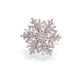 Qianbaolai Snowflake Brooch Rotating Luxury Coat Suit Pin Trendy Men's Corsage Accessories Silver and Black