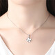 The most decorated Pt950 platinum necklace for women, glossy silver four-leaf clover pendant, K gold plain silver clavicle chain, birthday gift for women, diamond-encrusted platinum version (single pendant does not include chain) S999