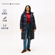 Tommy Hilfiger Water-Repellent Autumn and Winter Women's Travel Quilted 90-Fleece Long Hooded Warm Down Jacket