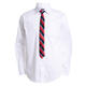 IZOD Boys Long Sleeve Button Collar Dress Shirt with Tie and Chest Pocket Dress White 18