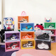 GOTO macaron multi-color AJ shoe box transparent side-opening storage box anti-oxidation internet celebrity collection shoe wall dust-proof shoe cabinet 6 macaron color combinations (1 per color) 36*28*22