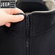 JEEP SPIRIT Jeep zipper stand collar new velvet thickened autumn and winter sweatshirt thickened men's inner layer warm long sleeves dark gray velvet L 110-130Jin Jin equals 0.5 kg