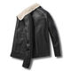 Manxinan new winter velvet thickened leather jacket to keep warm and slim fit Korean style trendy aircraft embroidered motorcycle jacket men's fur integrated XY-8811 black thin section 2XL recommended 140-155Jin Jin equals 0.5 kg