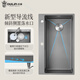 
OBELLIN sink large single tank kitchen washing basin nano large single tank sink Taichung basin thickened panel Galaxy grey handmade slot 9140H double induction pull faucet 9903G right side water fall_reserved faucet water purification hole with cutting board