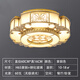 Lepptoy American living room ceiling lamp simple round full copper hall lamp dining room bedroom simple European LED master bedroom lamp petal style - diameter 60CM