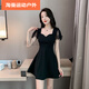阿尤布夜场性感女装显瘦夜店性感连衣裙洗浴按摩短裙连衣裙技师工作服 726黑色 2XL