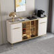 Mikeyou (Mikeyou) rock slab sideboard integrated narrow modern simple household tea cabinet wine cabinet storage cabinet wall cabinet living room sideboard Xingfubai 80*40*95 rock slab desktop Master installs on doorstep