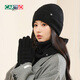 CARTELO crocodile (CARTELO) hat, scarf and gloves, same style for men and women, autumn and winter three-piece set, thickened warm scarf suit, New Year's birthday gift