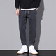 Holzspecker Casual Hosen Herrenbindung Füße Trendy Marke Workwear Herren 2025 Sommer Dünne lose Hosen 9859 Grau plus Samt 3xl