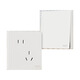 Delixi switch socket matte matte matte wall panel 86 type concealed one-open five-hole household 16A three-hole 825 Hanyubai oblique five-hole panel
