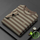 MASTER POLO Paul T-shirt official brand luxury short-sleeved polo shirt men's summer middle-aged lapel loose large size business casual Apricot gray 6195 L