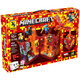 LANSHU compatible with Lego Minecraft assembled toys boys surrounding 695 lava cave children building blocks 680 gift box new Morita Cave [Exquisite gift box with light]