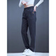 Woodpecker elastic waist casual pants for men in autumn and winter, plus velvet and thickening, middle-aged men's loose straight elastic sports long pants gray regular 32 recommended 135-145 Jin Jin equals 0.5 kg