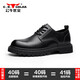 Bull Family Men's Shoes Casual Leather Shoes Men's Martin Boots British Trend Versatile Old Big Toe Work Shoes Men Black 42
