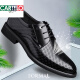 Cartelo Trendy Marke Sandalen Echtes Leder Sommer hohl atmungsaktueller innerer formaler Lederschuhe für Männer Geschäfte Casual Hole Schuhe atmungsaktive schwarze 9928 Sommer Hollow Flat Heel Style 39