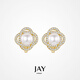Jay four-leaf clover pearl earrings without piercing, female clip-on earrings and earrings as birthday gifts for girlfriends. Ear clips (freshwater pearls) Beijing warehouse/shipped nearby