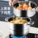 TRIANGLE steamer 304 stainless steel three-layer household 30cm soup pot steamed buns steamed buns multi-bottom gas induction cooker universal