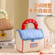 Fat Donglai same style dopamine small house cosmetic bag house-shaped cute cosmetic bag souvenir large capacity for girls (house bag) blue and white