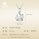 Zhenhui Silver 999 pure silver necklace women's four-leaf clover pendant clavicle chain fashion jewelry birthday gift for girlfriend and wife