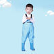 Zailu children's water play one-piece waders kindergarten waterproof clothes for catching the sea children's rain boots for men and women fishing rain pants beach blue fish zipper pocket-children's overalls 40 24 shoe inner length 15cm