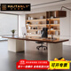 Hanjitangyu Italian light luxury solid wood office computer desk bedroom desk designer creative business boss desk simple executive desk 200*80*73*3cm ash wood desk
