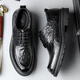 Cartelo Britisch-handgekämpfte Lederschuhe für Männer Geschäfte weiche Cowhide Herrenschuhe Formale Schuhe Herrenlederschuhe 9758 Schwarz 39