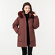 Xuezhongfei 2024 new fox fur collar mid-length down jacket fashionable simple casual comfortable warm high-end style tile brick red 1343 175/96A