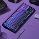 Belly Spirit MK870Pro Blackberry Grabado Mecánico Teclado mecánico Bluetooth Wireless COMPUTADOR COMPUTADORO COMPUTADORO OFICINA SILENTA [Modo único] Obsidian Pro + Purple Qi Donglai TTC Axis de plata rápida V2 [disparador más rápido] 87 teclas