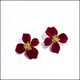Qlady red flower earrings for women 2025 temperament high-end silver needle earrings niche light luxury earrings birthday gift