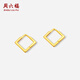 Saturday Fortune 18K gold earrings geometric rhombus colored gold earrings birthday gift for women C0913781 pair