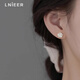 Lnieer999 Pure Silver Earrings Women's Camellia Ear Hole Earrings Flower Silver Earrings 2025 New High-end Silver Earrings Earring Camellia Earrings Pure Silver 999