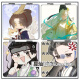 Jiayile Wangchuan Fenghualu peripheral folding mirror Cute Ying Zheng Bai Qizhen's small mirror makeup mirror cartoon cartoon Wangchuan Fenghualu R15253 Double sided picture-Fang Mirror