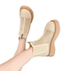 Specht echte Leder -Single -Stiefel für Frauen dicker Sohle -Mesh -Schwamm Kuchen weiche Sohle Sandalen 2025 Frühlings- und Sommer vielseitiger Hohlbohrer Casual Martin Stiefel Frauenschuhe aus Weiß 35