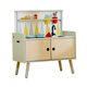 Hape play house toys Children's kitchen picture book shelf sofa chair storage cabinet furniture two-in-one gift for boys and girls Transform into the kitchen 3-8Y