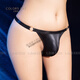Close-fitting design, sexy men's oily and silky one-line strapless sexy thong with balls, transvestite pervert, black_thong, one size fits all_suitable for waist 74-84CM