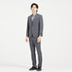 Lilang Light Fashion Men's TR Dark Plaid New Suit Suit Men's Youth Business Commuting Suit Three-piece Set Blue Gray 165A