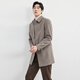 Seven Wolf Woolen Coat Men's New Winter Fashion Winter Lapel Wool Blazer Medio Blazer Capaz 309 (Brown Camel) XL 175/92a