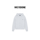WE11DONE男女同款刺绣LOGO徽章连帽卫衣 粉色 L