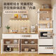 Guisenbao (GUISENBAO) solid wood side cabinet cupboard storage tableware cabinet kitchen cabinet combination cabinet cream style storage cabinet multi-layer finishing cabinet solid wood white A style 80cm double door side cabinet (deposit)