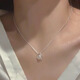 Necklace Women's Single Pearl Silver Necklace Light Luxury Niche Necklace Clavicle Chain Women's High-end Jewelry Temperament Pendant Pearl Pendant Necklace