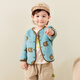 Mini Bala fleece jacket winter new double-sided warm jacket for boys and girls baby warm plush jacket green coffee tone 00345 130